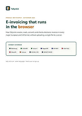 E-invoicing that runs in the browser