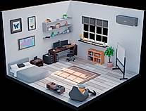 Interactive 3D scene
