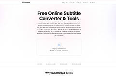 SubtitleOps — Free Online Subtitle Converter
