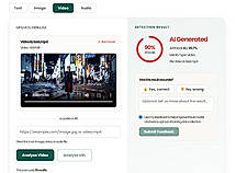 Deepfake video detection results