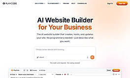 AI website builder workspace