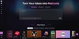 AI Podcast Studio Homepage – Turn Ideas Into Podcasts Instantly