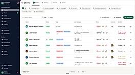 Coach dashboard for managing active clients, payments, messages, check-ins and o