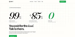 Clairvo — homepage: connection rate, pickup, zero spam flags