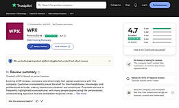 WPX Trustpilot score