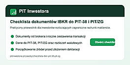 PIT Inwestora checklist overview