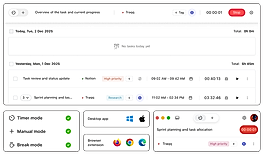 Task-based time tracking and detailed time logs