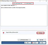 browse output destination