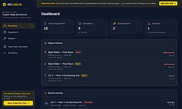 Product demo: compliance dashboard with fleet-wide leak-rate status (fictional demo fleet)