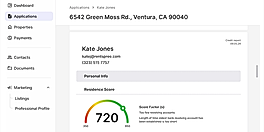 Tenant screening reports including credit, background check, eviction history, and bank-verified income.