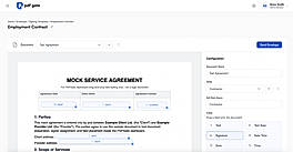 Signing template dashboard setup