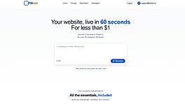 Describe your business and create a professional website in about 60 seconds.