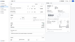 Invoice editor with a live preview