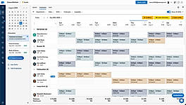 Teamsly employee scheduling organizes shifts by employee, role and availability while flagging conflicts, overtime and open shifts.