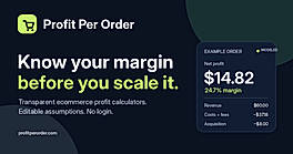 Overview of Profit Per Order and its ecommerce profitability calculators.