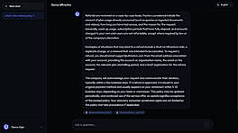 Every answer cites its source — the exact page of a document, or the exact moment in a video.