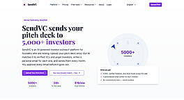 SendVC matches your pitch deck to 5,000+ verified investors