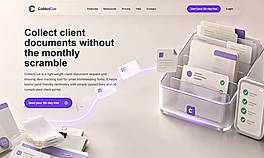 CollectCue Homepage – Client Document Collection