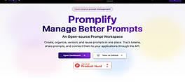 Promplify homepage and prompt management workspace