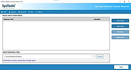 Interface Duplicate Contacts Remover Software
