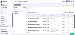 Knowledge Base + RAG: Store all your product docs in a structured, versioned knowledge base. Every file is vector-indexed using RAG, so when the engine drafts a test case, it pulls the exact section that applies not a keyword match, but the right context, retrieved precisely.