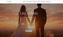 Wedding website example (German interface)