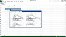 Date Picker for Excel shows 2 X 4 Calendars