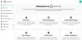 Landing Page featuring the modules