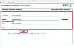 Download and launch the MacSonik IMAP Backup Tool on your system