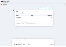 Stock overview — fictional demo data