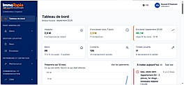 ImmoTopia dashboard – rent collection and property overview