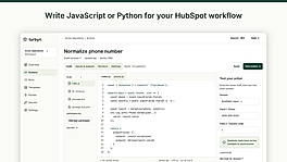 Write JavaScript or Python for your HubSpot workflow