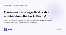 Free online invoicing with Tax Authority allocation numbers