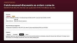 Flagged order with the reason