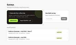 Surveys dashboard