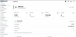 Web dashboard: sales, dues, stock and GST at a glance