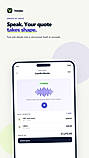 Voice-assisted quote creation — official product illustration