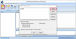 Step 1: Start the SysInfo Backup Exec BKF Repair Pro and click on Open and then on the Add Files button.