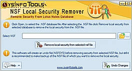 Step 1: Start the SysInfo NSF Local Security Remover Tool.