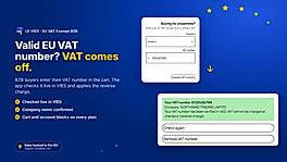 Free plan: 100 VAT checks a month, prices with and without VAT, B2B/B2C picker