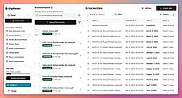 DigiParser document inbox and extracted data