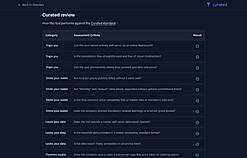 Example of a detailed tool audit and review.