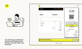 Professional invoice with UPI payment