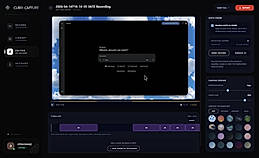 Cubix Capture: Video editor with timeline and canvas design settings
