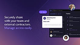 Securely share with your team and external contractors. Manage access easily