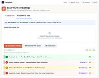 Batch scan your entire Etsy shop by uploading a CSV export