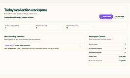 Collection Workspace Dashboard