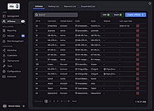 Affiliates Screen