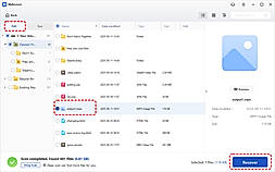 Select and restore files