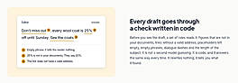 Draft check by rules written in code